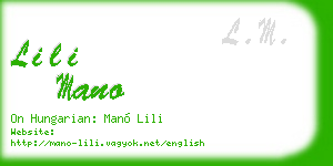lili mano business card